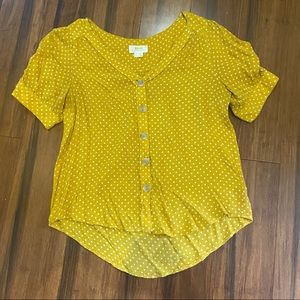 Maeve by Anthropologie | Mustard Yellow top